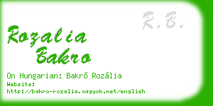rozalia bakro business card