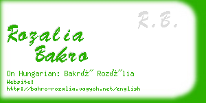 rozalia bakro business card